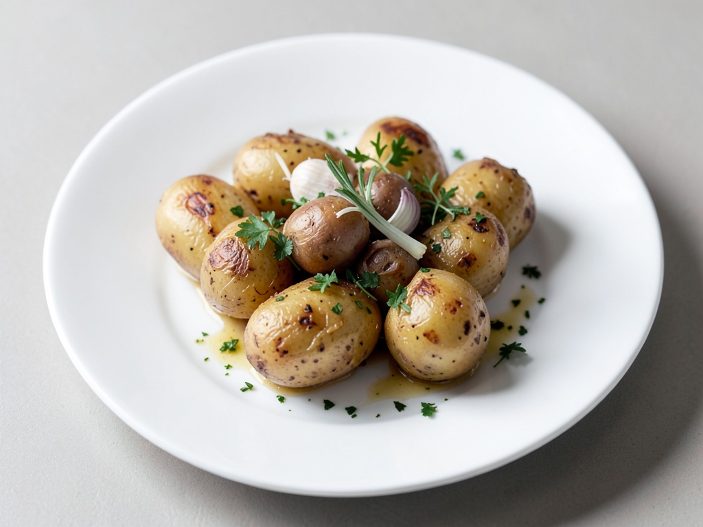 Patate fresche con aglio