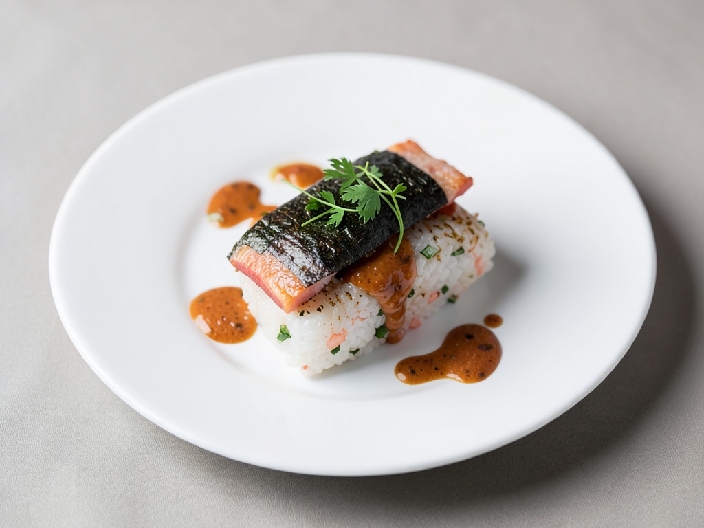Nigiri di sgombro con fascia di nori