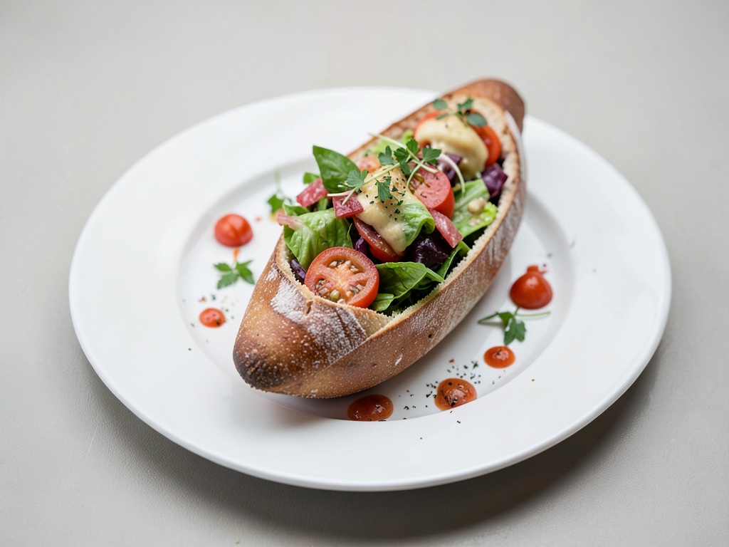 Insalata Nizza nella barchetta di pane
