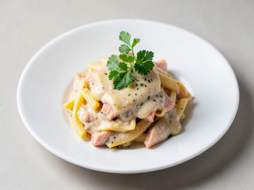 Cremiger Lachs-Nudel-Auflauf