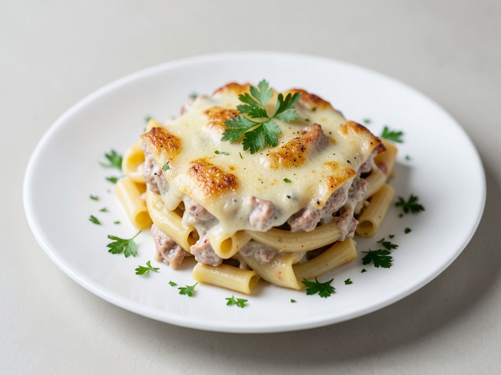 Cremiges Thunfisch-Nudel-Gratin