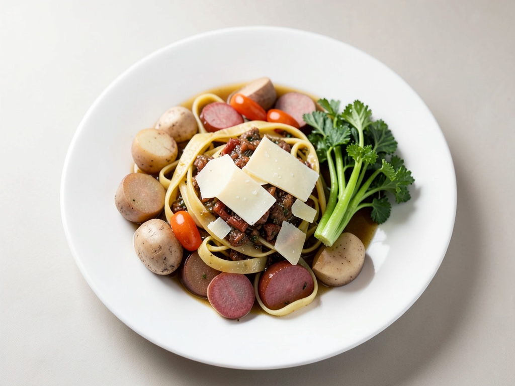Buchweizennudeln mit Gemüse und Parmesan