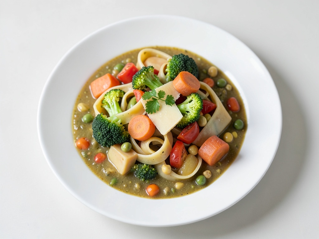 Nudeln mit cremiger Käse-Gemüse-Soße