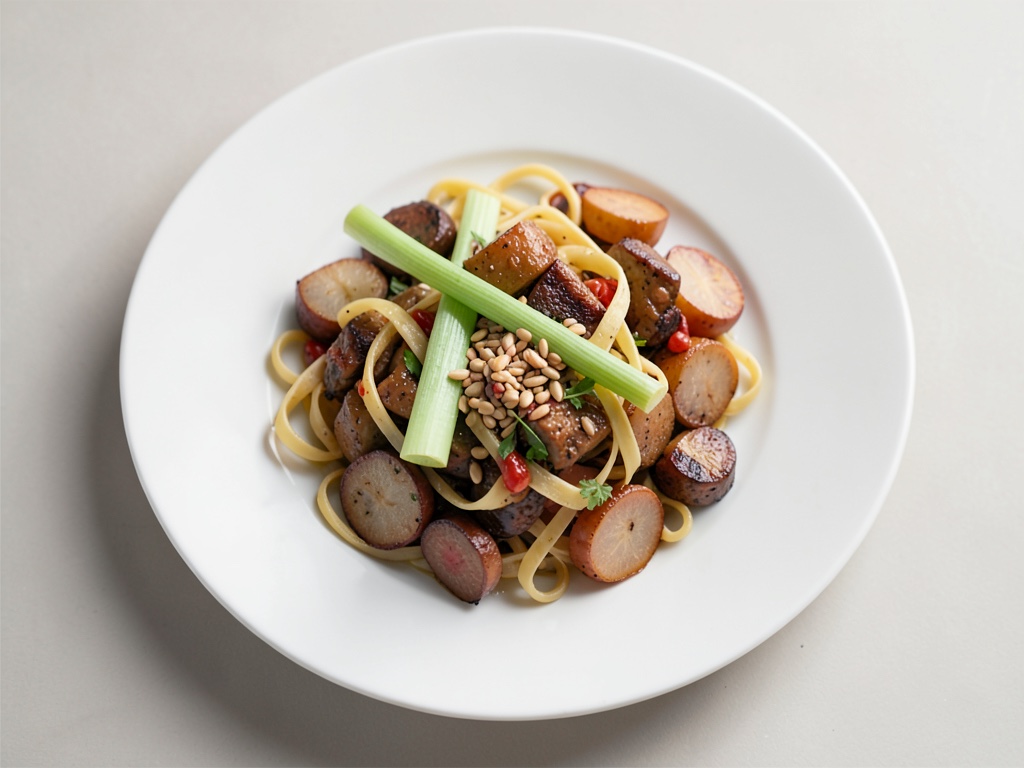 Nudeln mit gebratenem Gemüse
