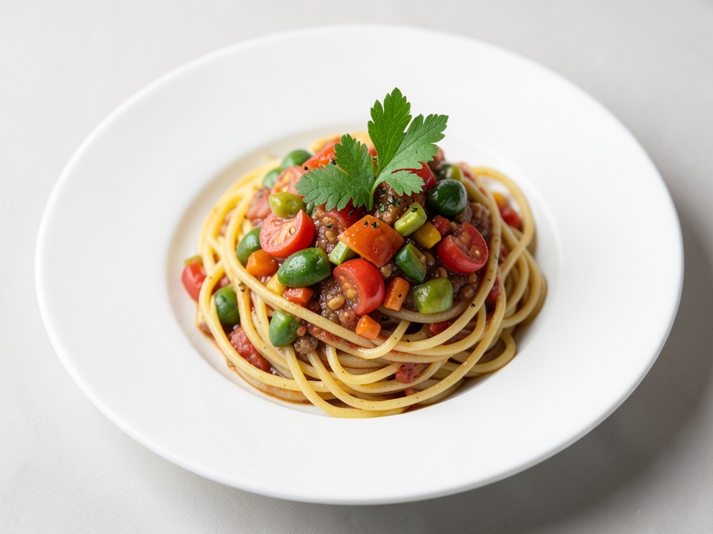 Spaghetti mit frischer Gemüsesoße