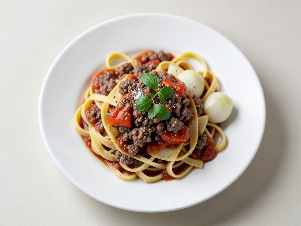 Würzige Spaghetti mit Hackfleisch-Tomaten-Soße