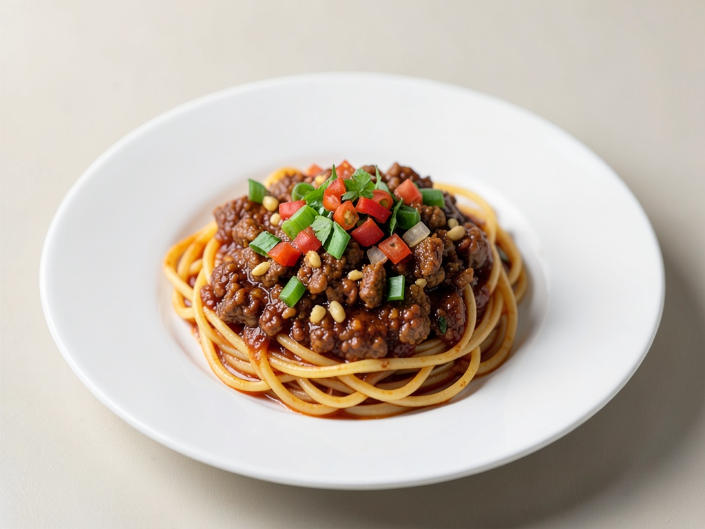 Spaghetti mit würziger Hackfleischsauce und frischer Salsa
