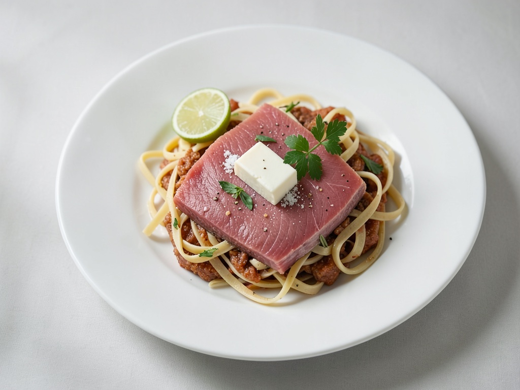 Sahnelachs-Spaghetti