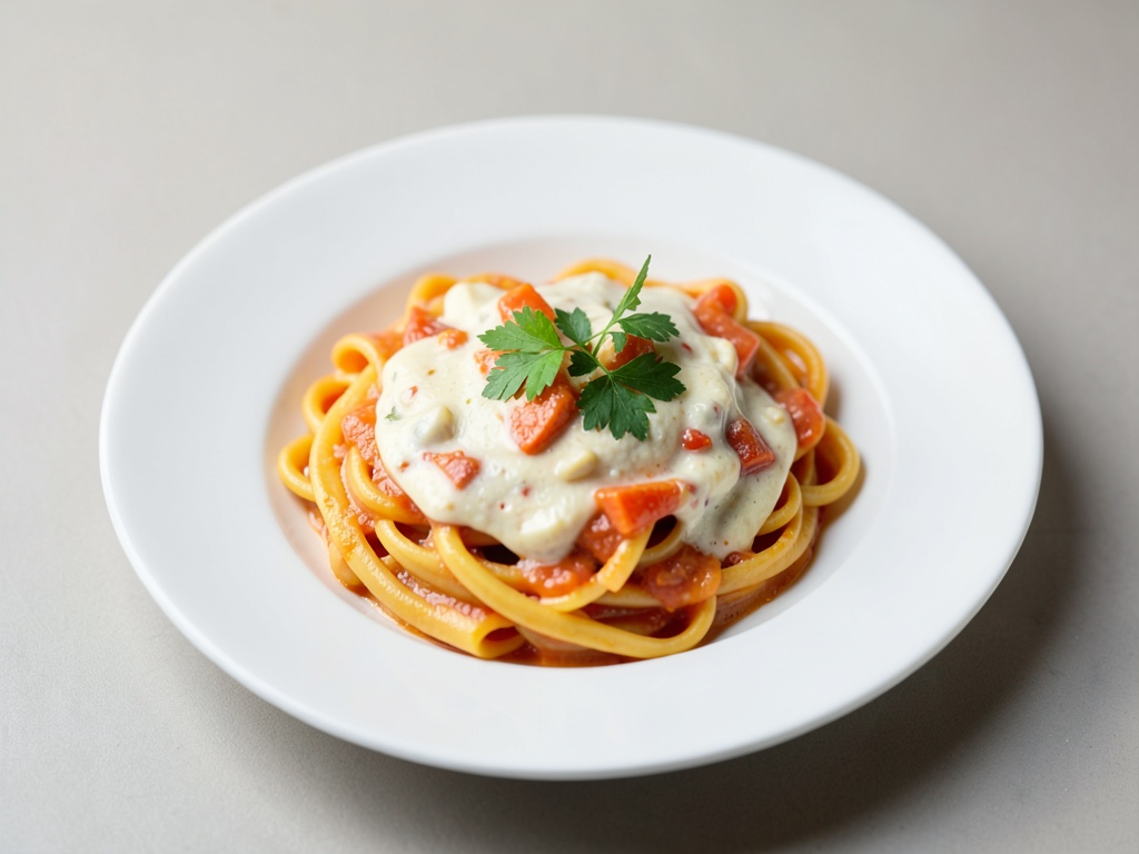 Cremige Nudeln mit Möhren-Orangen-Sauce