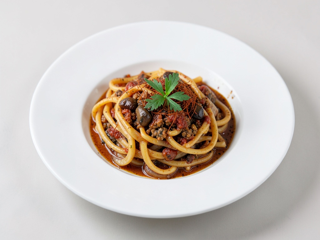 Paprika-Zwiebel-Pasta mit Safran