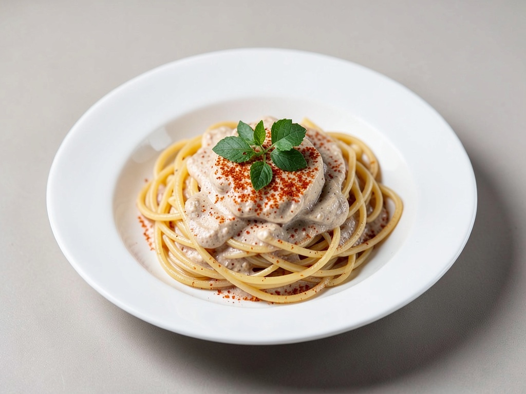 Paprika-Sahine-Spaghetti