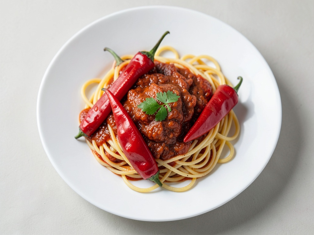 Cremige Spaghetti mit Paprika