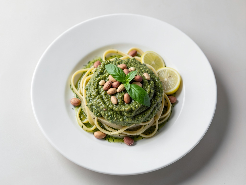 Spaghetti mit frischem Pesto