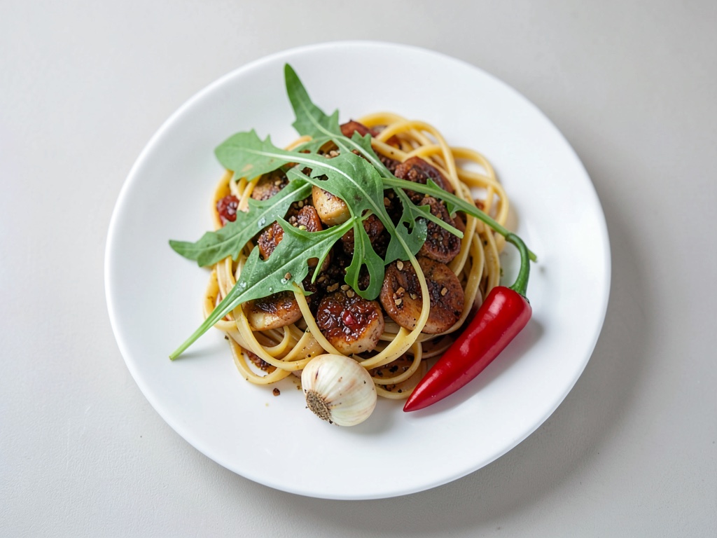 Spaghetti mit Rucola