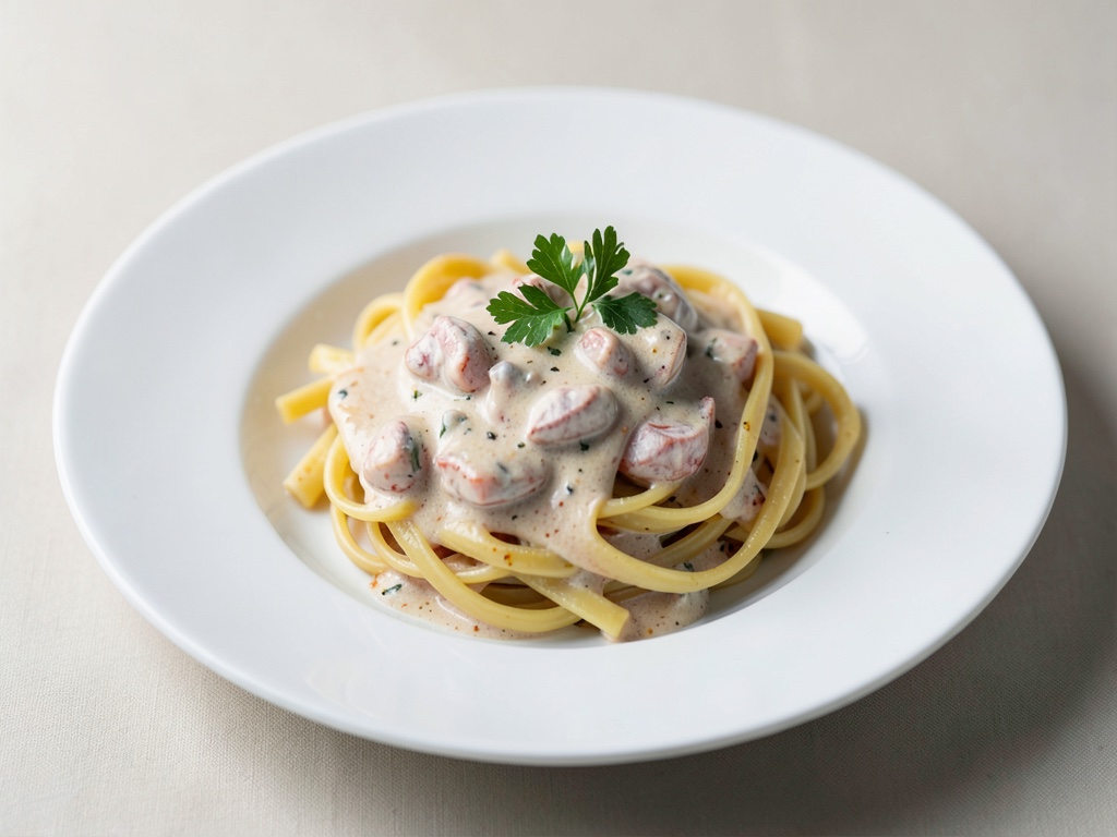 Nudeln mit cremiger Hummersauce