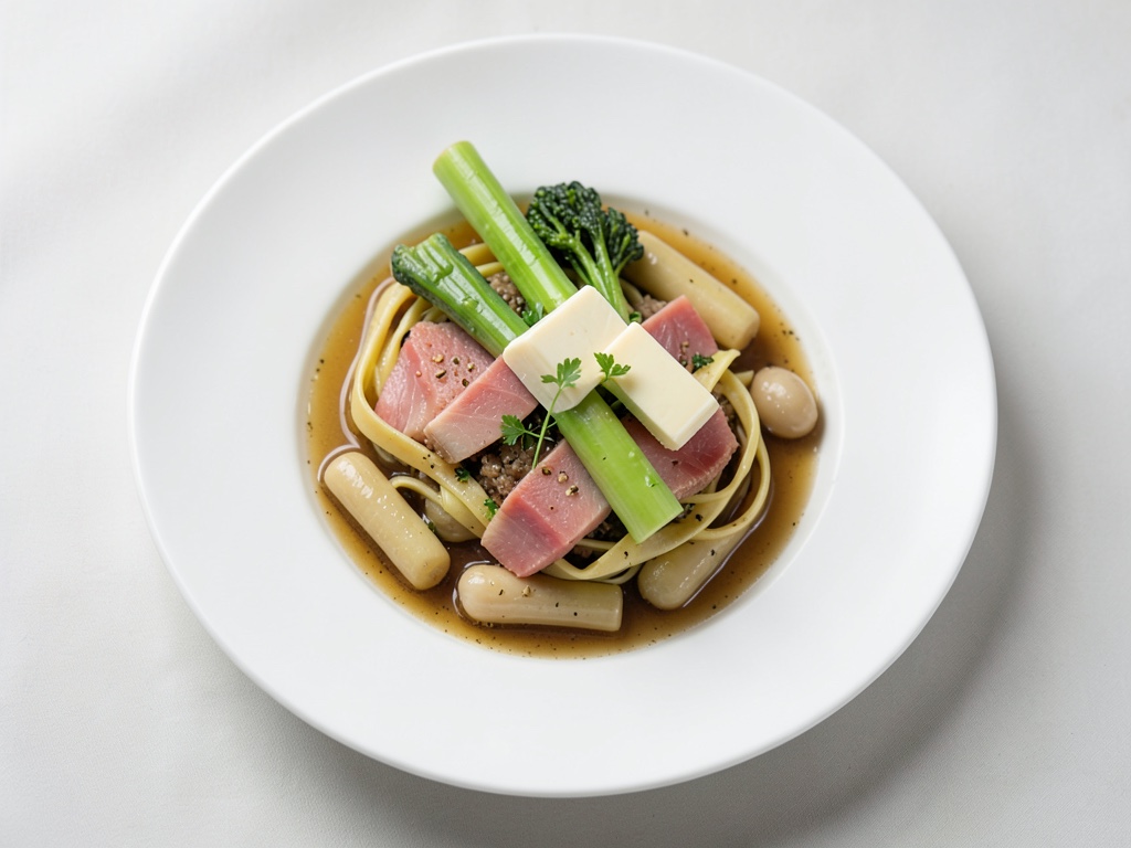 Nudeln mit Spargel und Lachs