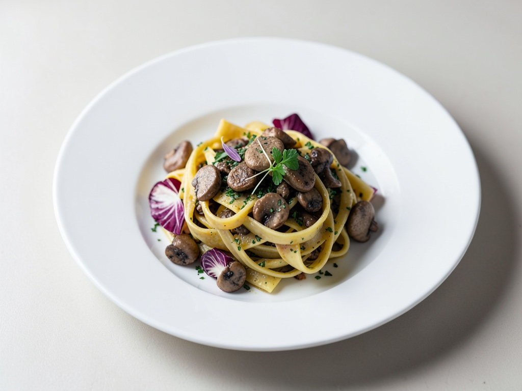 Tagliatelle mit Steinpilzen und Radicchio