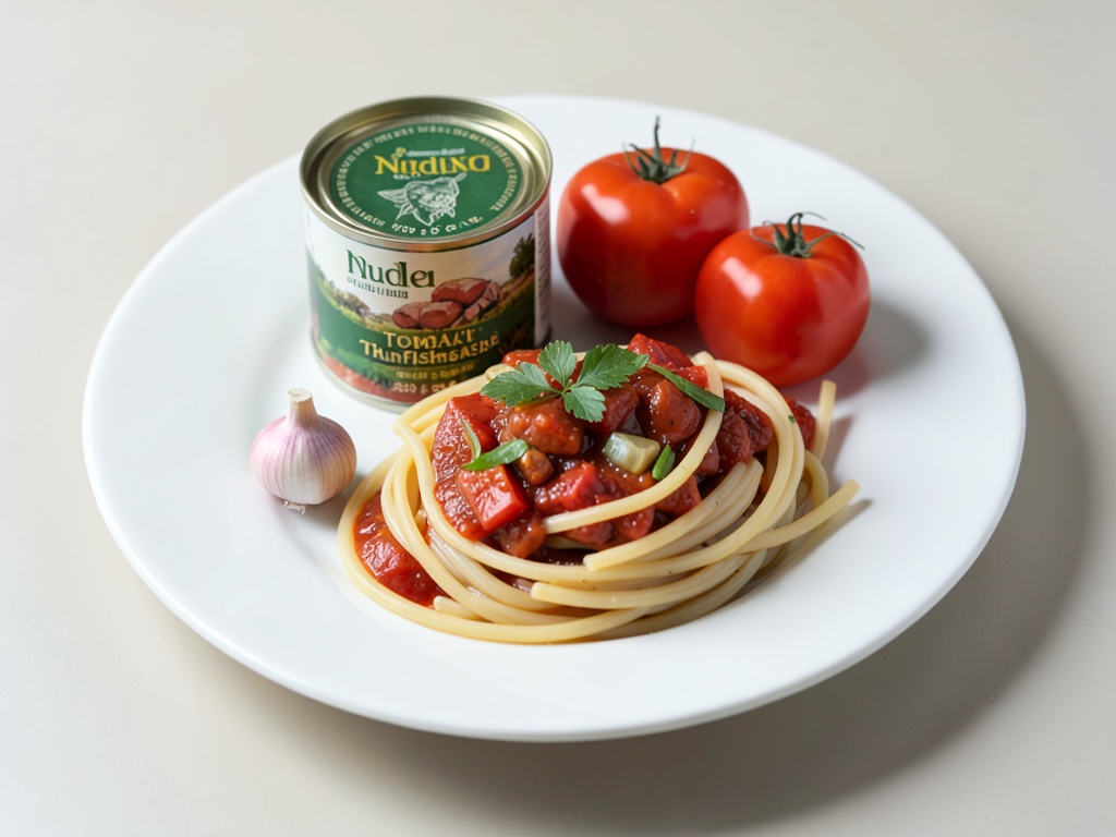Nudeln mit Thunfisch-Tomaten-Soße