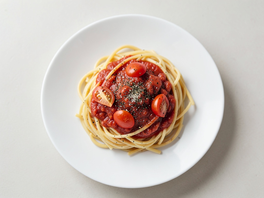 Spaghetti mit frischer Tomatensoße