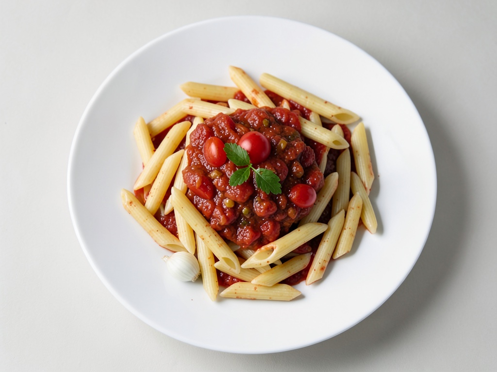 Penne-Nudeln mit frischer Tomaten-Gemüse-Soße