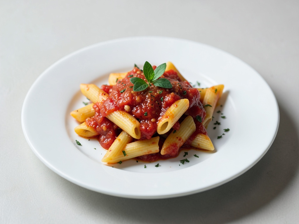 Penne mit frischer Tomatensoße