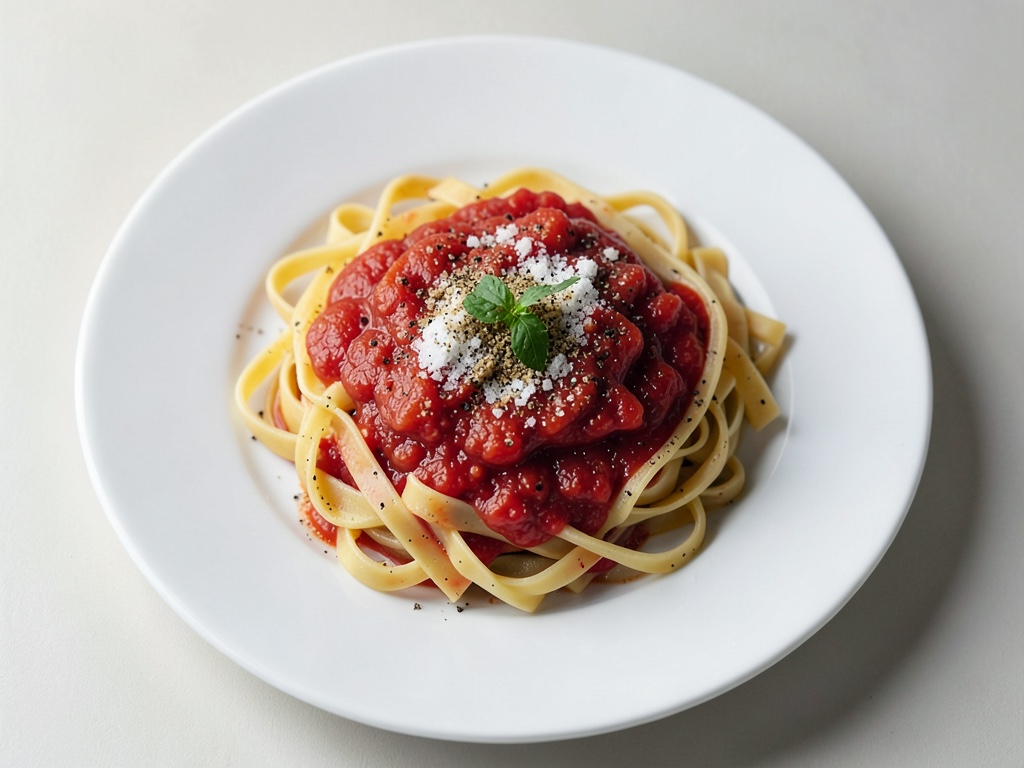 Spaghetti mit frischer Tomatensoße
