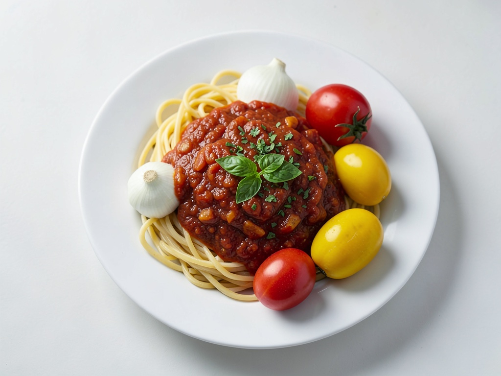 Spaghetti mit frischer Tomatensoße