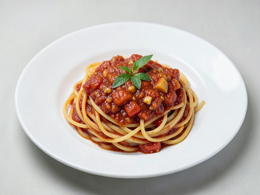 Spaghetti mit frischer Tomatensoße