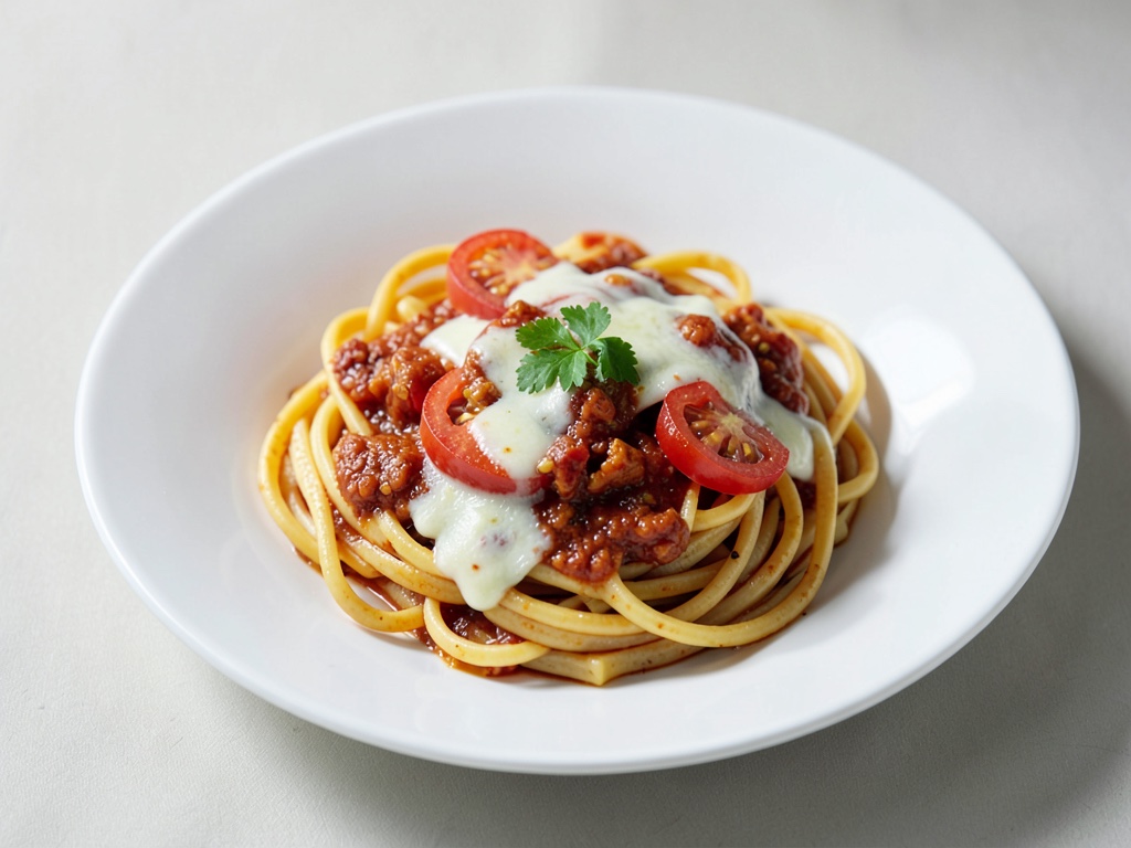 Klassische Nudeln mit frischer Tomaten-Käse-Sauce