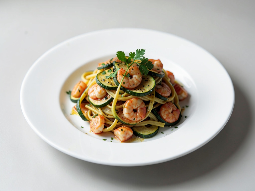 Zucchini-Garnelen-Pasta