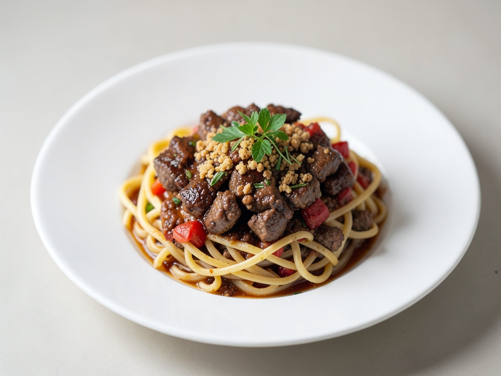 Schnelle Rindfleisch-Nudelpfanne