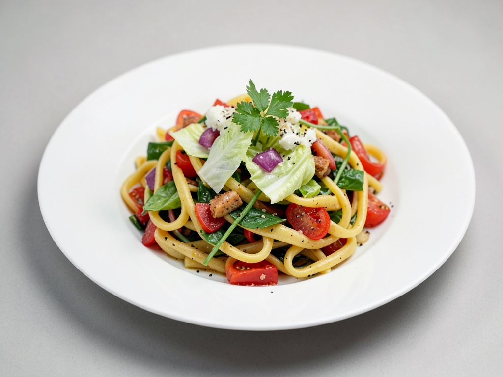 Bunter Nudelsalat mit Cabanossi und Kraut