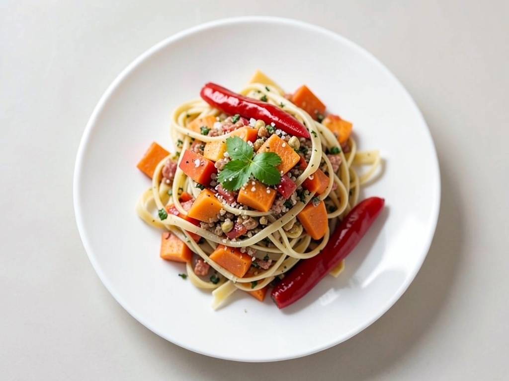 Nudelsalat mit Kürbiskern-Dressing