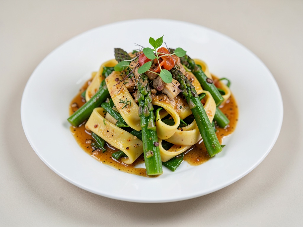 Frischer Nudelsalat mit Spargel
