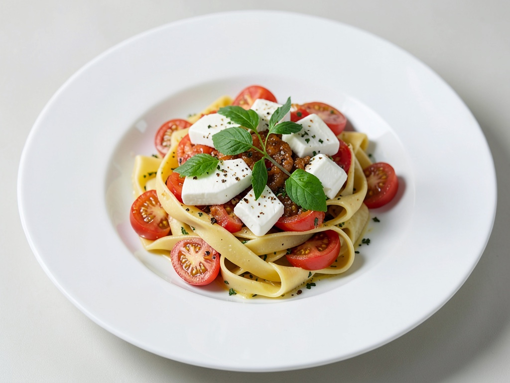 Frischer Nudel-Tomaten-Mozzarella-Salat