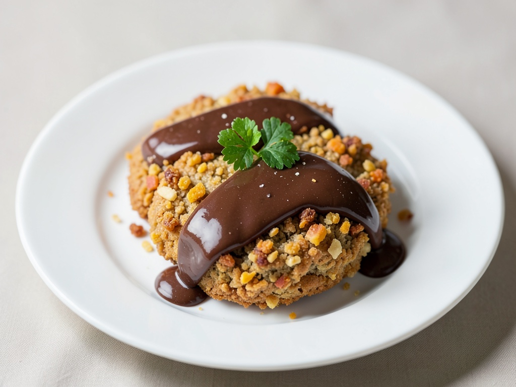 Biscuits croustillants aux noix avec moitié chocolat