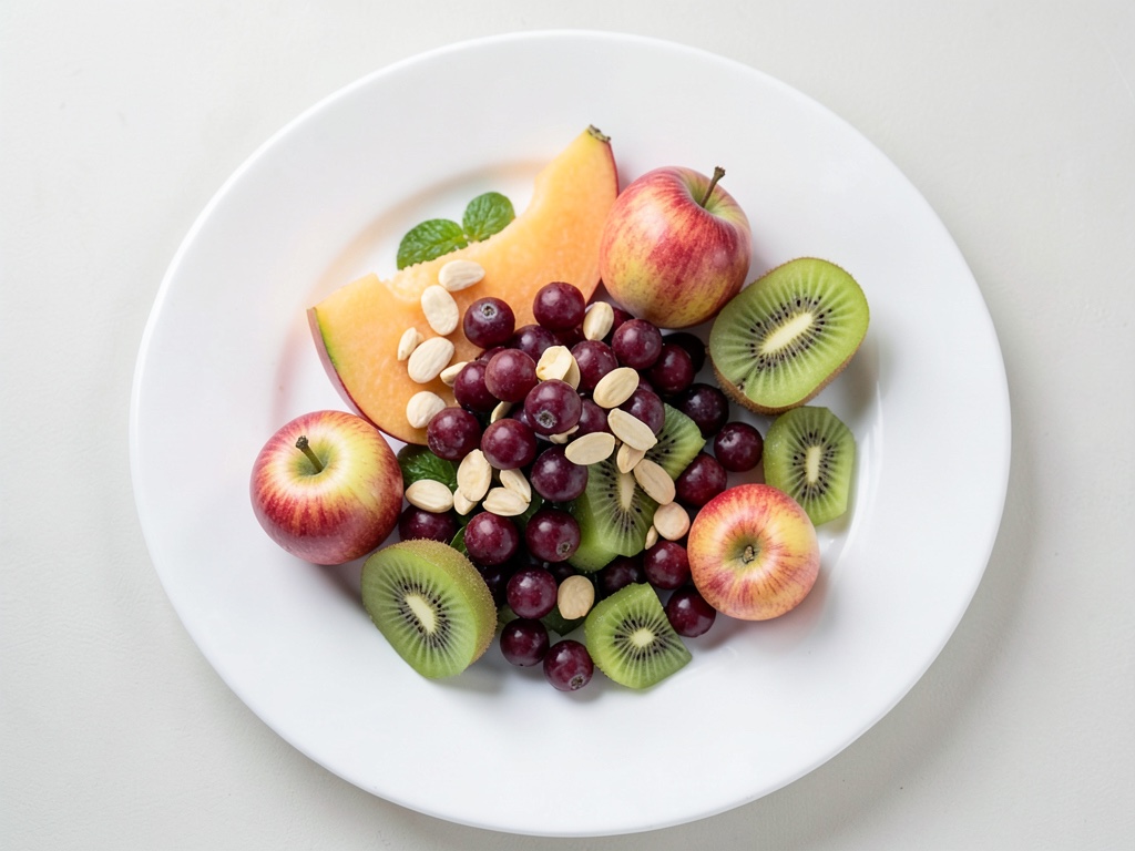 Meloni ripieni con frutta colorata e mandole croccanti