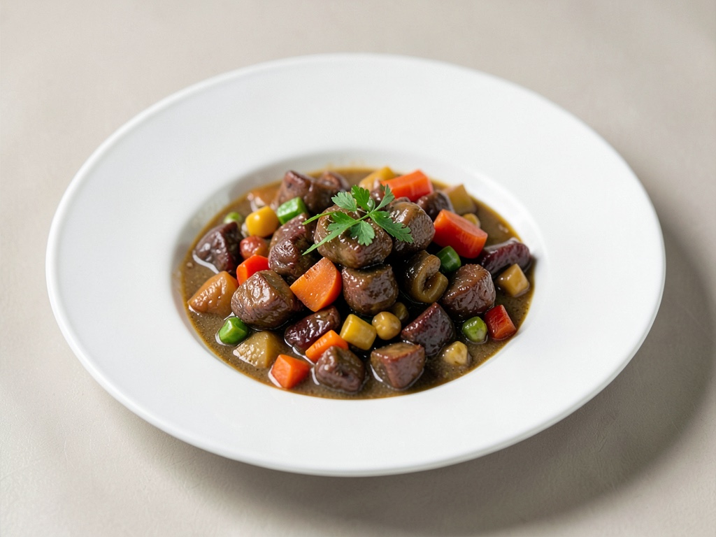 Ricco stufato di coda di bue con verdure