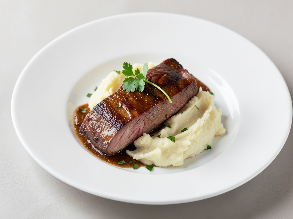 Coda di bue tenera con purè di patate cremoso