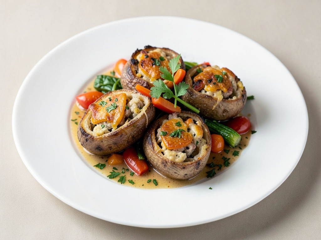 Pommes de terre au four farcies aux légumes