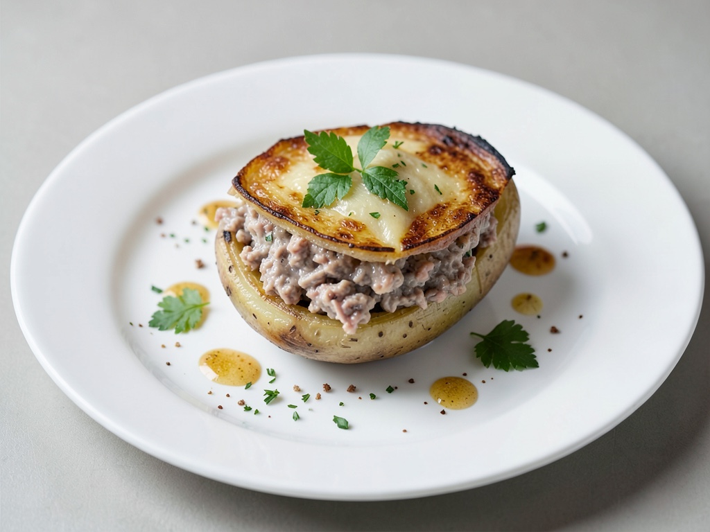 Patate al forno ripiene di tonno