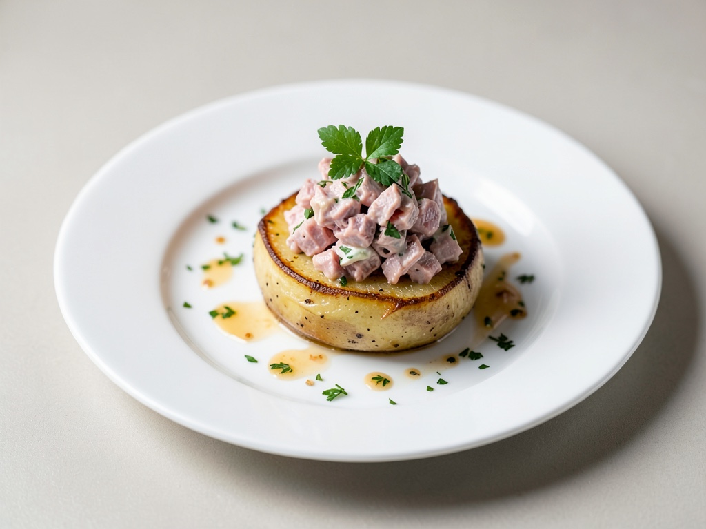 Patate al forno con insalata di tonno