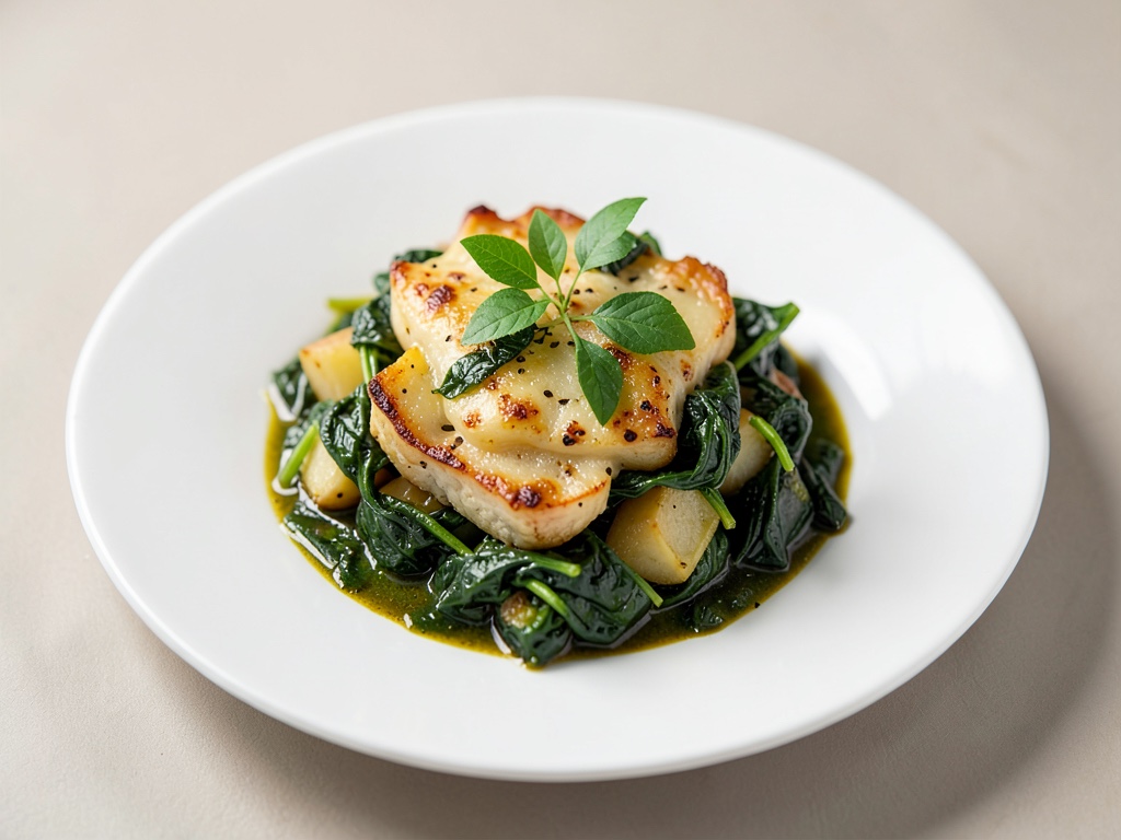 Patate al forno con spinaci