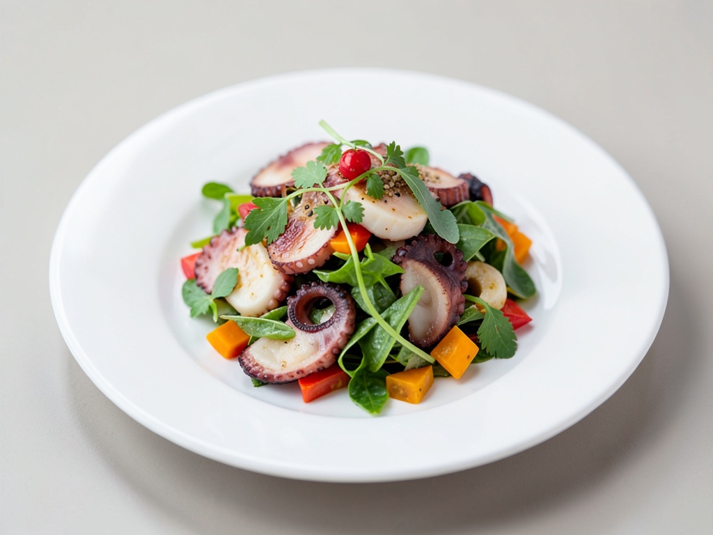Fresco insalata di polpo e verdure