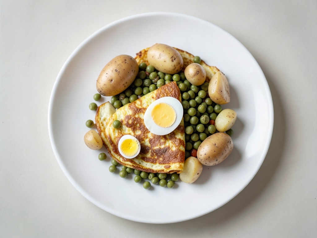 Frittata croccante con patate e piselli