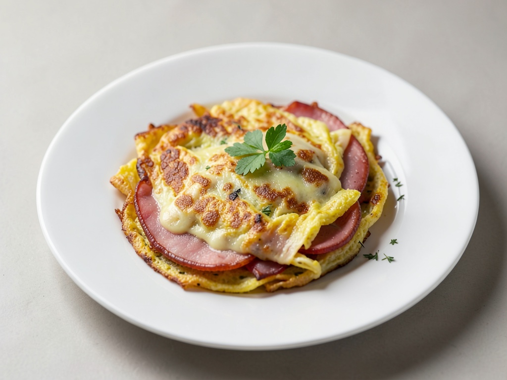 Omelet croccanti al formaggio e prosciutto