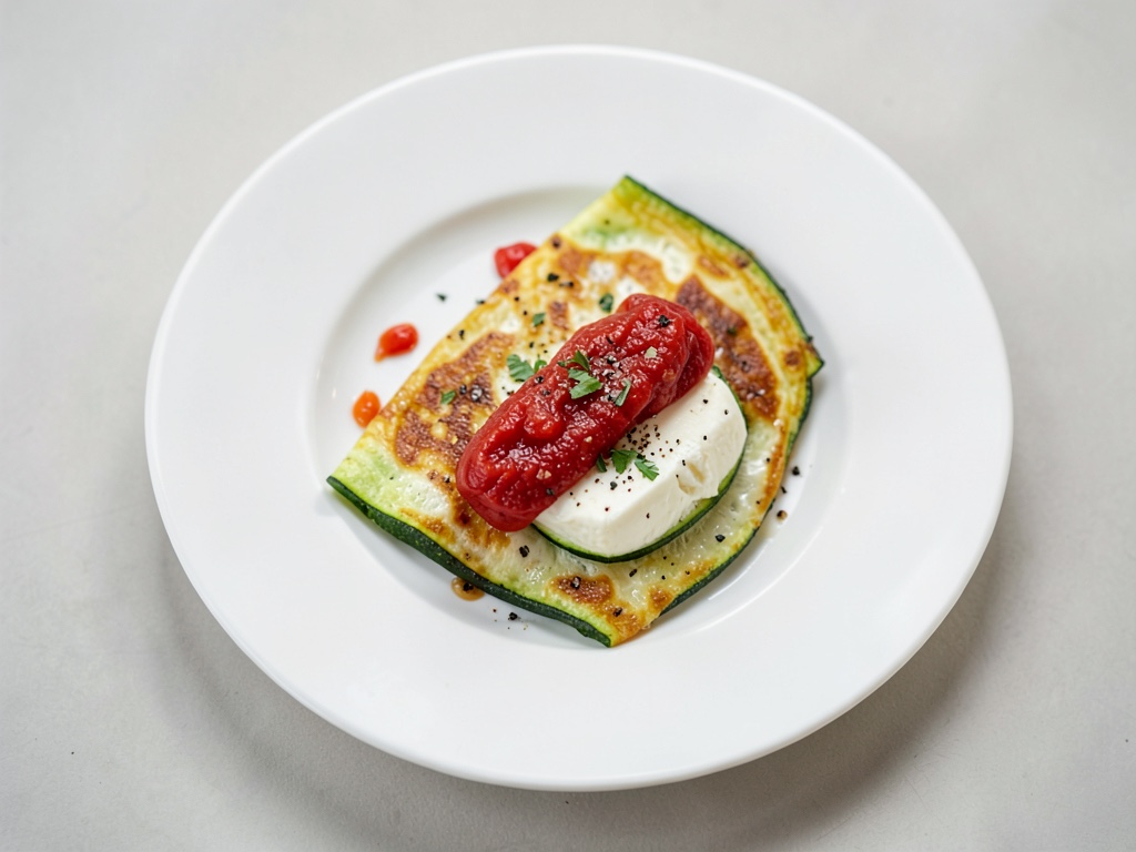 Rotoli di frittata sulla zucchina