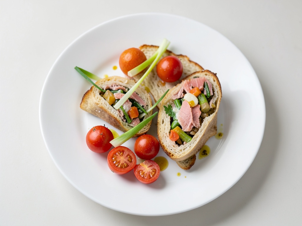 Rotolo di salmone e verdure avvolto nell'omelette