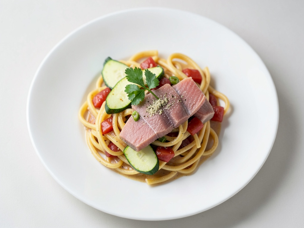Lachs-Nudel-Eintopf aus einem Topf