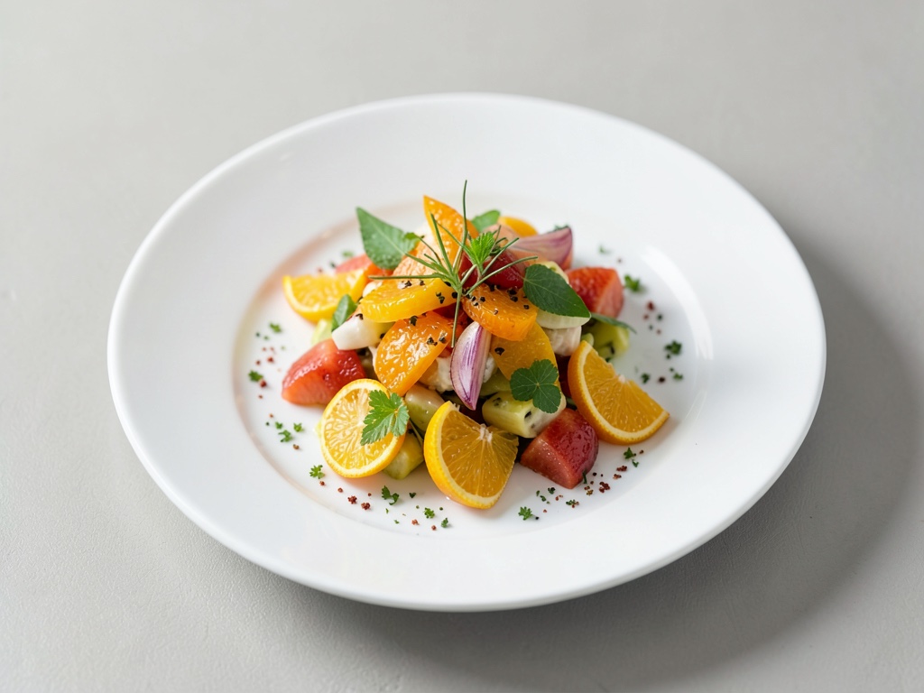 Insalata di frutta fresca all'arancia